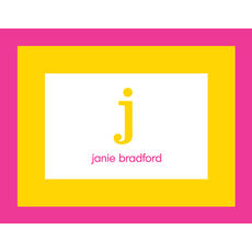 Happy Pink and Yellow Folded Note Cards