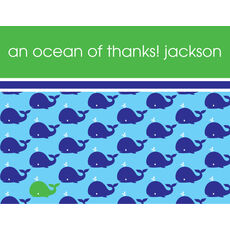 Blue Whale Folded Note Cards