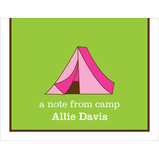 Pink Tent Camp Folded Note Cards