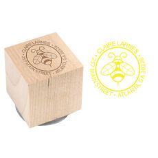 Bumble Bee Wood Block Rubber Stamp