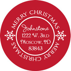 Holiday Seal Round Address Labels