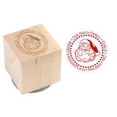 Jolly St. Nick Wood Block Rubber Stamp