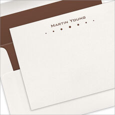 Row of Dots Flat Note Cards - Letterpress