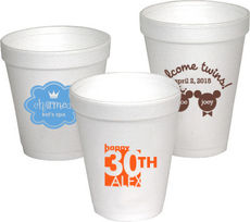Custom Styrofoam Cups with Your 1-Color Artwork