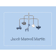 Blue Mobile Folded Note Cards