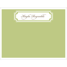 Celery Frame Flat Note Cards