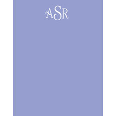 Bright Periwinkle Monogram Flat Note Cards