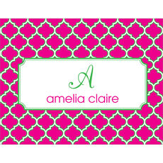 Hot Pink Tile Folded Note Cards