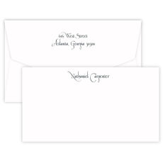 Triple Thick Casual Wide Flat Note Cards - Raised Ink