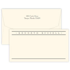 Triple Thick Urbane Wide Flat Note Cards - Raised Ink