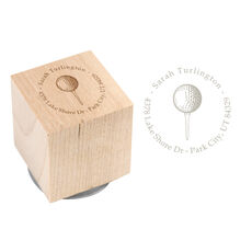 Golf Tee Wood Block Rubber Stamp
