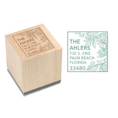 The Beautiful Vine Wood Block Rubber Stamp