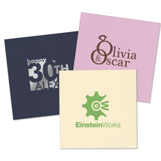 Custom Linen Like Napkins with Your 1-Color Artwork