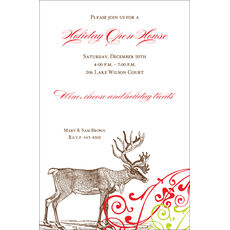 Vintage Reindeer Invitations