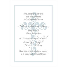 Decorative Cross in Blue Invitations