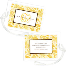Yellow Honeysuckle Luggage Tags