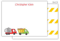 Construction Zone Flat Note Cards