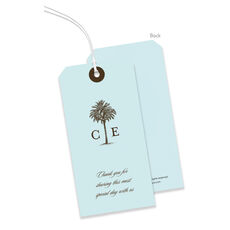 Robin's Egg Palm Tree Large Vertical Hanging Gift Tags