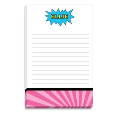 Pink Superhero Notepads