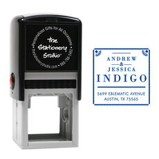 Indigo Self Inking Stamp