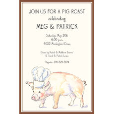 Chef Pig Invitations