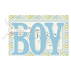 It's A Boy Die-Cut Shower Invitations