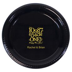 Personalized New Year's Countdown Plastic Plates