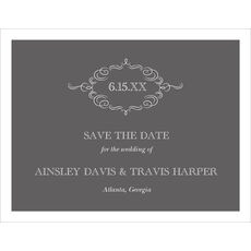 Sophisticated Flourish Save the Date Cards