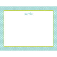 Wintermint Polka Dot Flat Note Cards