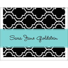 Black Elegant Back Folded Note Cards