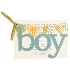 It's A Boy Banner Invitations