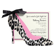 Leopard Shoe Die-cut Invitations