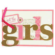 Just the Girls Glittered Die-cut Invitations