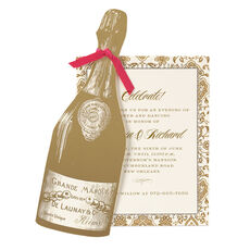 Champagne Die-cut Invitations