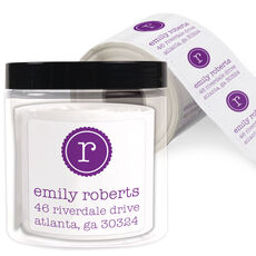 Emily Square Address Labels in a Jar