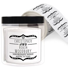 Woodbury Square Address Labels in a Jar