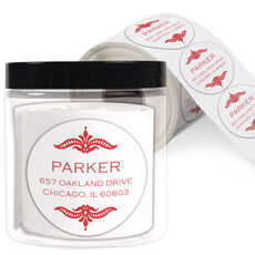 Parker Round Address Labels in a Jar