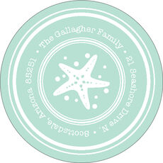 Seaside Round Address Labels