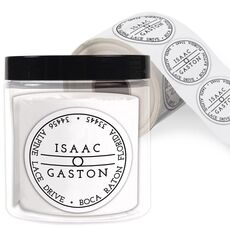 Gaston Round Address Labels in a Jar