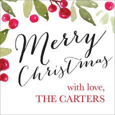 Painted Berries Square Gift Stickers