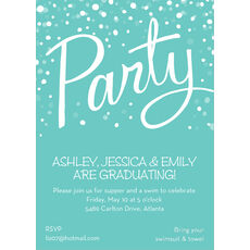 Turquoise Party Invitations