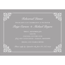 Lace Silver Invitations