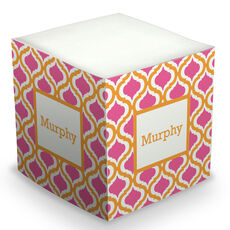 Kate Tangerine & Raspberry Sticky Memo Cube