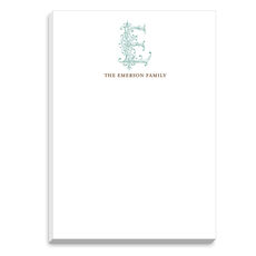 Robins Egg Ornate Initial Notepads