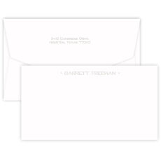 Triple Thick One Line Marquee Flat Note Cards - Embossed
