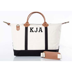 Personalized Black Trimmed Weekender