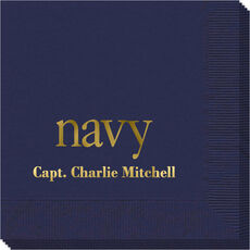 Big Word Navy Napkins