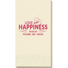 Love and Happiness Scroll Guest Towels
