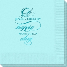 Romantic Oh Happy Day Napkins