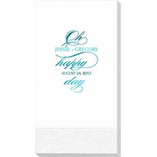 Romantic Oh Happy Day Guest Towels